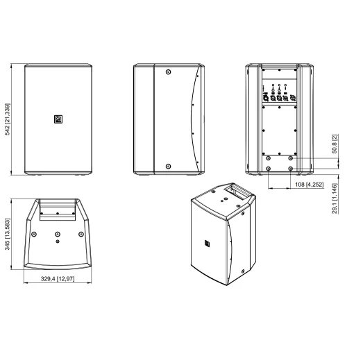 Audac VEXO110A/B Активная АС, 450 Вт., 10"