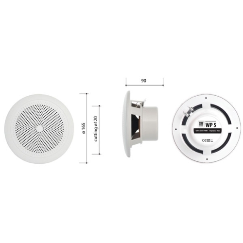 AMC WP 5 Потолочный громкоговоритель, 40 Вт., 5 дюймов