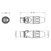 Amphenol AXX3F Кабельный разъем XLR-мама (female) 3pin