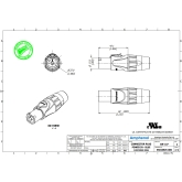 Amphenol HP-3-F Разъём питания, тип А, power-IN