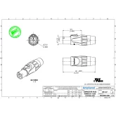 Amphenol HP-3-F Разъём питания, тип А, power-IN