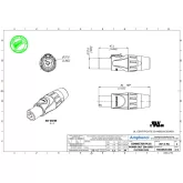 Amphenol HP-3-FG Разъём питания, тип B, power-OUT