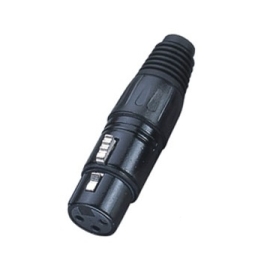 ECO RX004F Black Разъем XLR, кабельный, мама, 3-х контактный