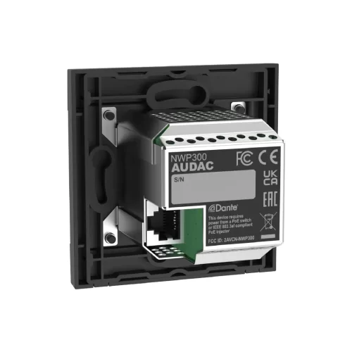 Audac NWP300/B Настенная панель, Bluetooth, Dante/AES67