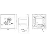 Audac NWP320/B Настенная панель, Bluetooth, Dante/AES67