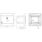 Audac NWP400/B Настенная панель, Bluetooth, Dante/AES67