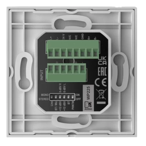 Audac WP225/W Настенная панель подключения Bluetooth