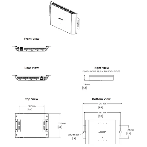 Bose ControlSpace EX-8ML Dante-интерфейс, 8х4