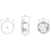 Bose DesignMax DM3C Black Встраиваемая АС, 6/12/25 Вт., 70/100 В, 3,5", пара