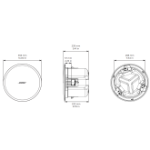 Bose DesignMax DM6C Black Встраиваемая АС, 5/10/20/40/80 Вт., 70/100 В, 6,5", пара