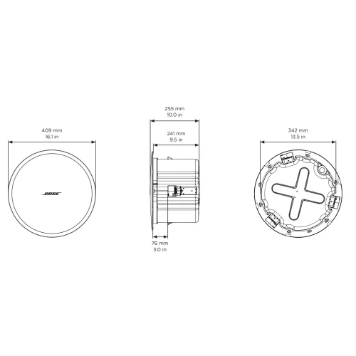 Bose DesignMax DM8C White Встраиваемая АС, 5/10/20/40/80 Вт., 70/100 В, 8"