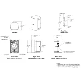 Bose DesignMax DM8S White Трансляционная АС, 5/10/20/40/80 Вт., 70/100 В, 8"