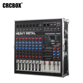 CRCBOX CB-380 8-канальный активный микшерный пульт, 2х1200Вт., MP3