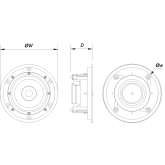 DAS Audio DECO-5 Потолочная АС, 8 Ом., 20 вт., 5 дюймов