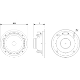 DAS Audio DECO-8-T Потолочная АС, 5-7,5-10-20-30 Вт., 8 дюймов