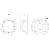 DAS Audio DECO-8-T Потолочная АС, 5-7,5-10-20-30 Вт., 8 дюймов