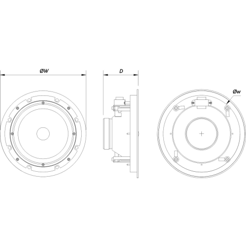 DAS Audio DECO-8-T Потолочная АС, 5-7,5-10-20-30 Вт., 8 дюймов