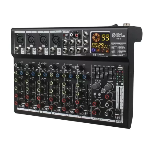 DDM Sound VX-8 8-канальный микшерный пульт, FX, MP3, Bluetooth