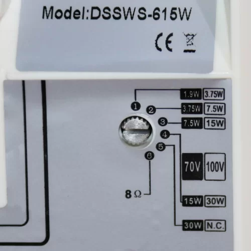 DSSWS-615W Настенный громкоговоритель, 6 дюймов, 5/10/20/40 Вт.