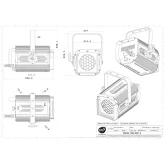 DTS Scena S 300/500 FR  Театральный прожектор, 300/500 Вт., Zoom