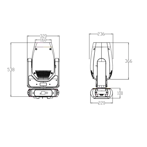 Dialighting Spotring 300 Вращающаяся голова SPOT, 280 Вт.