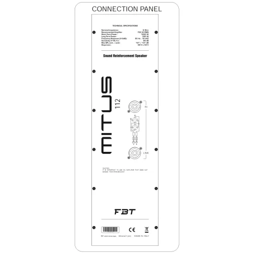 FBT Mitus 112 Пассивная АС, 700 Вт., 12"