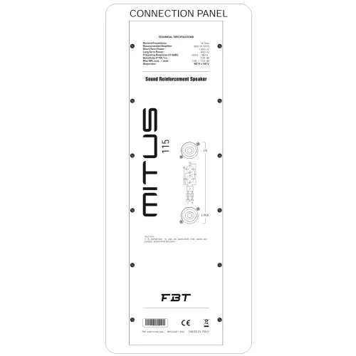 FBT Mitus 115 Пассивная АС, 800 Вт., 15"