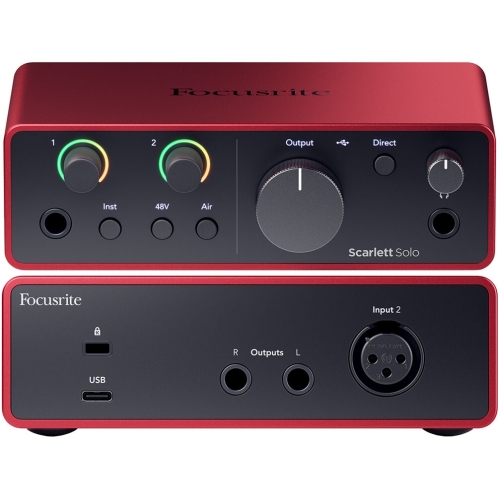 Focusrite Scarlett Solo 4th Gen Аудиоинтерфейс USB, 2х2