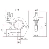 GUIL ADT-44 Адаптер Ø35 для установки ферм 250-400 мм