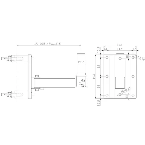 GUIL ALT-16/G Крепление для АС весом до 50 кг к трубе Ø 45-52 мм