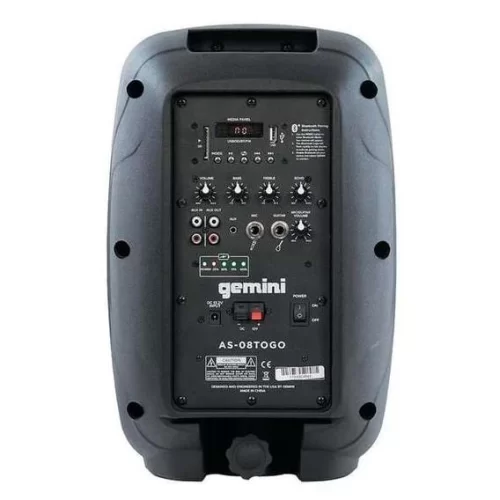 Gemini AS-08TOGO Портативная АС, 250 Вт., 8", MP3, Bluetooth