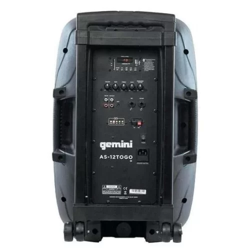 Gemini AS-12TOGO Портативная АС, 750 Вт., 12", MP3, Bluetooth