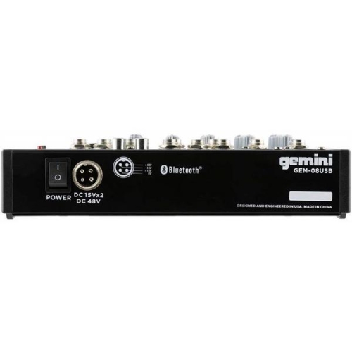 Gemini GEM-08USB 8-канальный микшер, MP3, Bluetooth