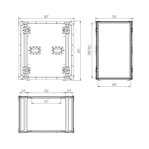 Imlight RC9-550-18U Рэковый кейс 18U, глубина 550мм