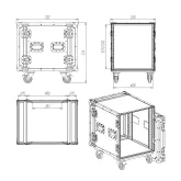 Имлайт RCC9-480-12U Рэковый кейс 12U, с колесами, глубина 480мм
