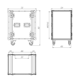 Имлайт RCC9-480-16U Рэковый кейс 16U, с колесами, глубина 480мм