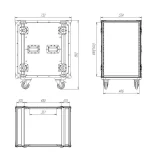 Имлайт RCC9-480-16U Рэковый кейс 16U, с колесами, глубина 480мм