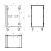 Имлайт RCC9-480-20U Рэковый кейс 20U, с колесами, глубина 480мм