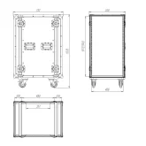 Имлайт RCC9-480-20U Рэковый кейс 20U, с колесами, глубина 480мм