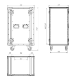 Imlight RCC9-480-22U Рэковый кейс 22U, с колесами, глубина 480мм