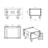 Имлайт RCC9-480-6U Рэковый кейс 6U, с колесами, глубина 480мм