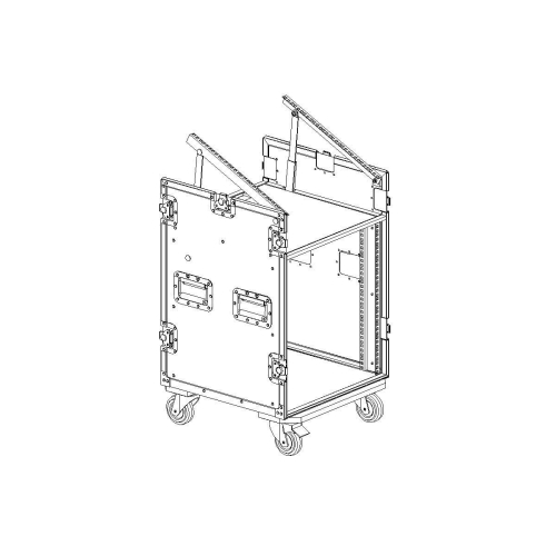 Имлайт RCC9-480-K10U-12U Рэковый кейс 12U с верхней консолью 10U, с колесами