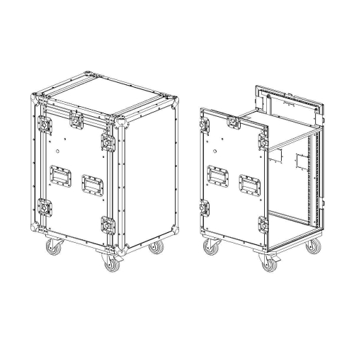 Имлайт RCC9-480-K10U-14U Рэковый кейс 14U с верхней консолью 10U. с колесами