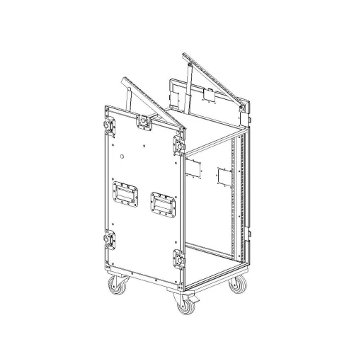 Имлайт RCC9-480-K10U-16U Рэковый кейс 16U с верхней консолью 10U, с колесами