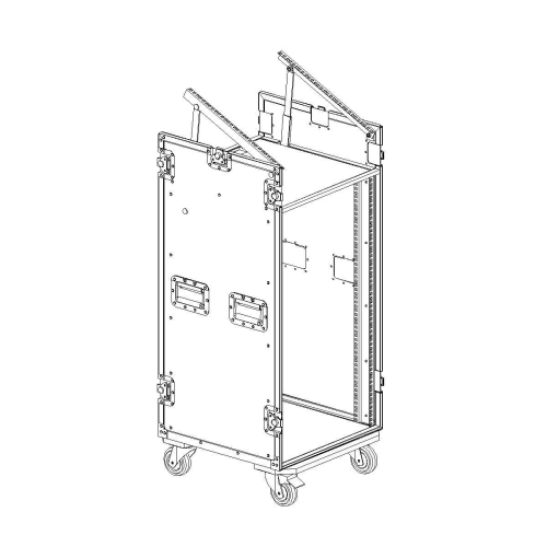 Imlight RCC9-480-K10U-20U Рэковый кейс 20U с верхней консолью 10U, с колесами
