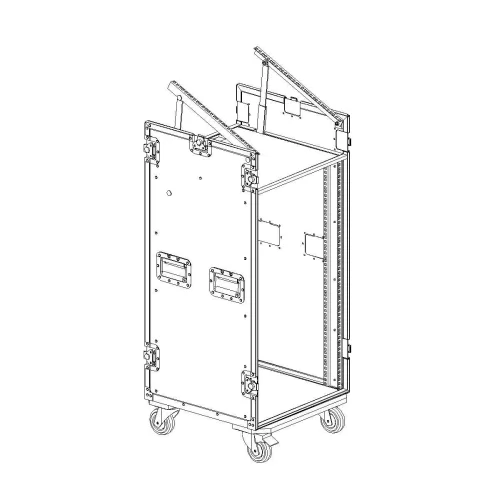 Имлайт RCC9-480-K10U-20U Рэковый кейс 20U с верхней консолью 10U, с колесами