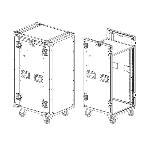 Imlight RCC9-480-K10U-20U Рэковый кейс 20U с верхней консолью 10U, с колесами