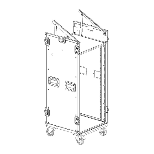 Imlight RCC9-480-K10U-22U Рэковый кейс 22U с верхней консолью 10U, с колесами