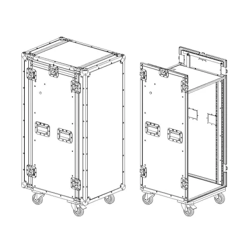 Имлайт RCC9-480-K10U-22U Рэковый кейс 22U с верхней консолью 10U, с колесами