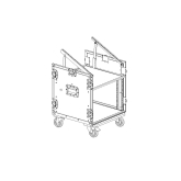 Imlight RCC9-480-K10U-8U Рэковый кейс 8U с верхней консолью 10U, с колесами